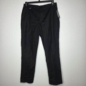 NWT Lauren Ralph Lauren Women's Stretch Cotton-Blend Pant - Black